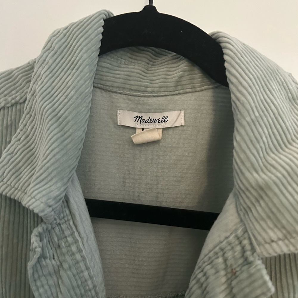 Madewell Light Sage Green Corduroy Shacket - Picture 5 of 6